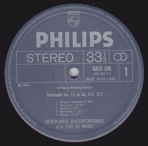 Nederlands Blazers Ensemble : Briljante Serenades: Het Nederlands Blazers Ensemble Speelt Dvořák En Mozart (LP, Comp, RP)