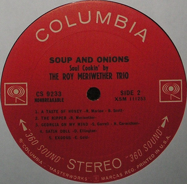 The Roy Meriwether Trio : Soup & Onions / Soul Cookin' By (LP, Album)