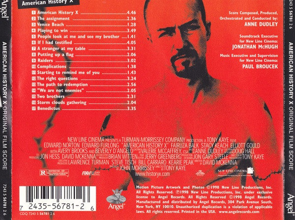 Anne Dudley : American History X: Original Film Score (CD, Album)