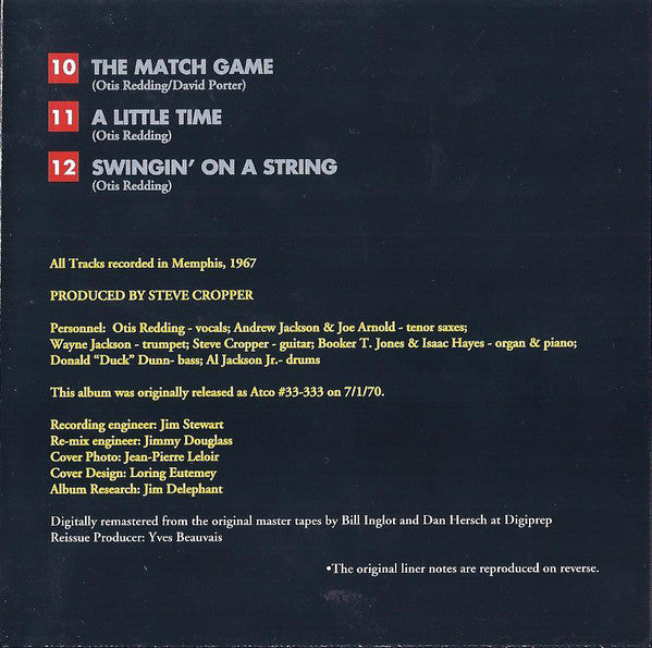 Otis Redding : Tell The Truth (CD, Album, RE, RM, RP)