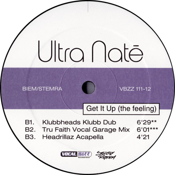 Ultra Naté : Get It Up (The Feeling) (12")