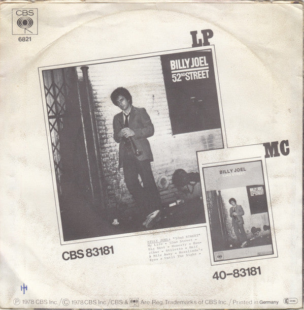 Billy Joel : My Life (7", Single)