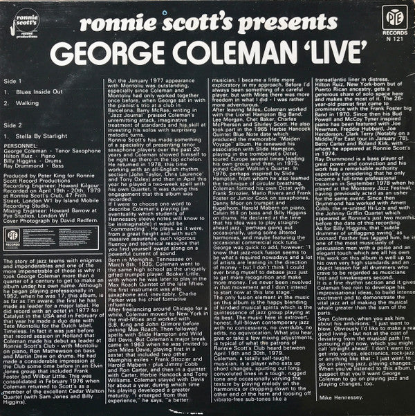 George Coleman : Live (LP, Album)
