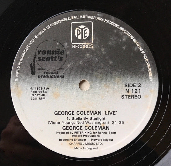 George Coleman : Live (LP, Album)