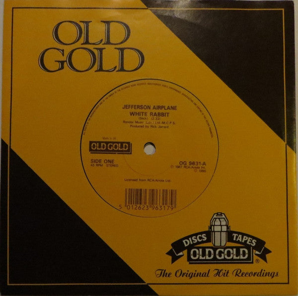 Jefferson Airplane : White Rabbit / Somebody To Love (7", Single, RE)