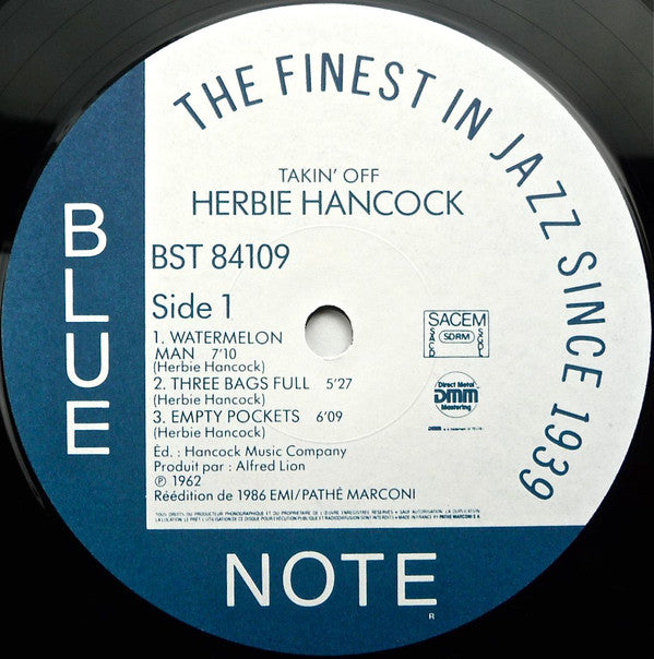 Herbie Hancock : Takin' Off (LP, Album, RE, RM)