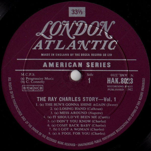 Ray Charles : The Ray Charles Story Volume One (LP, Comp, Mono)