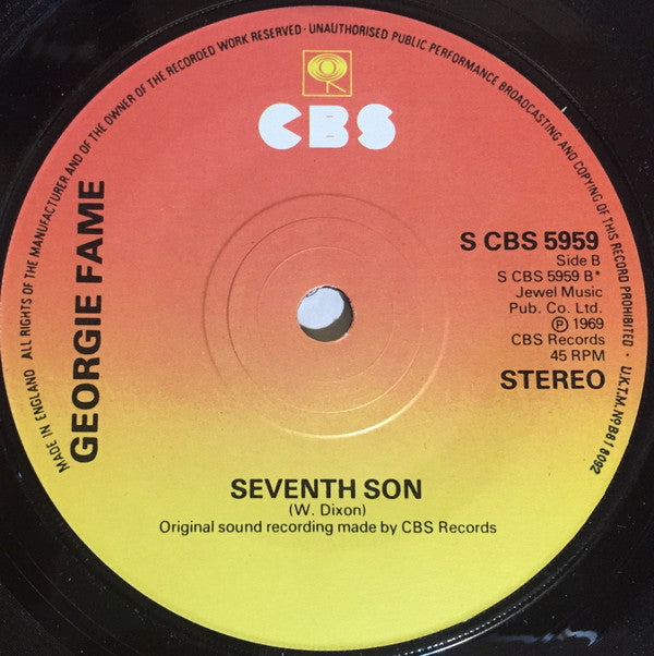 Georgie Fame : The Ballad Of Bonnie & Clyde (7", Single, RE)