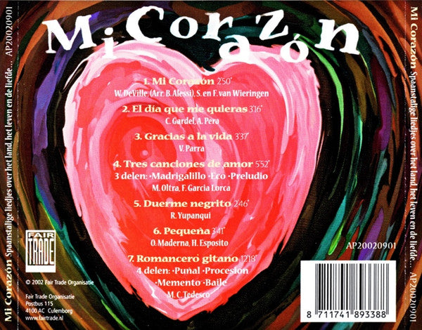Kamerkoor Utrechts Conservatorium, Modinha : Mi Corazon - Spaanstalige Liedjes Over Het Land, Het Leven En De Liefde (CD, Album)