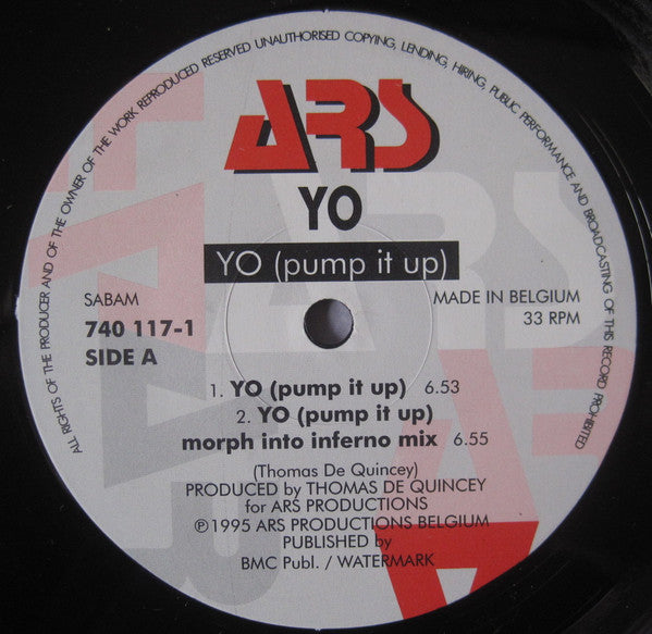 Yo (2) : Yo (Pump It Up) / Inferno (12", Maxi)