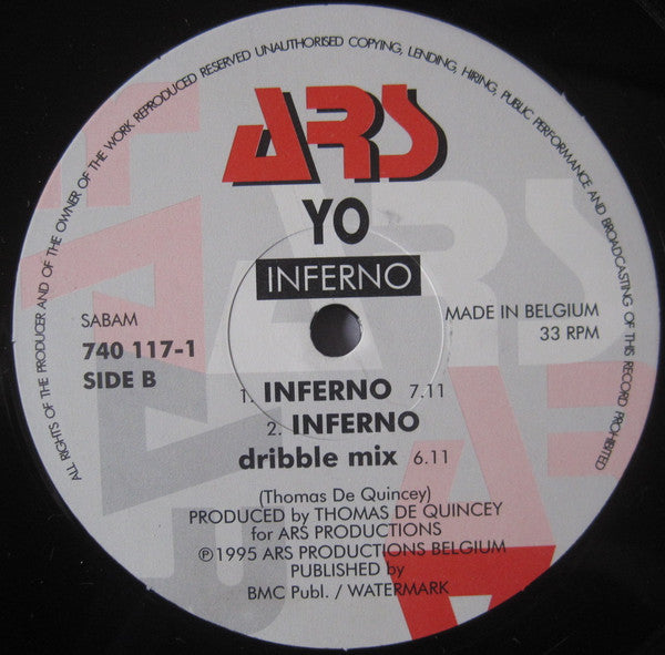 Yo (2) : Yo (Pump It Up) / Inferno (12", Maxi)