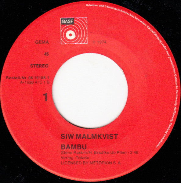 Siw Malmkvist : Bambu (7", Single)