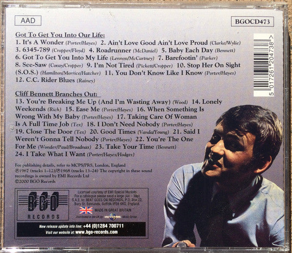 Cliff Bennett : Get To Get You Into Our Life / Cliff Bennett Branches Out (CD, Comp)
