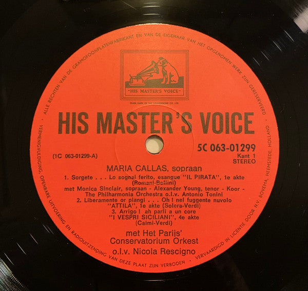 Maria Callas : Aria's Uit Aida, Attila, Un Ballo In Maschera, I Lombardi, I Vespri Siciliani, Il Pirata (LP)
