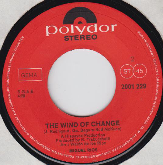 Miguel Ríos : United (7", Single)