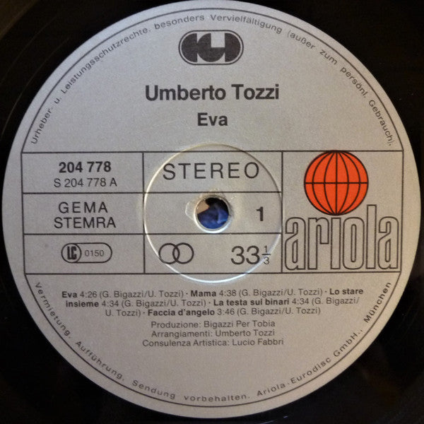 Umberto Tozzi : Eva (LP, Album)