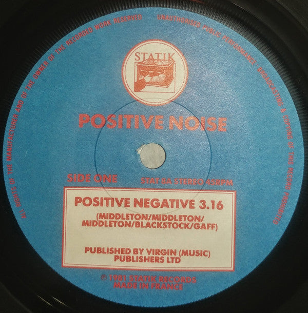 Positive Noise : Positive Negative (7", Single)