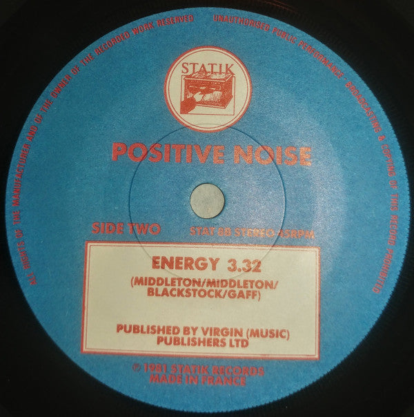 Positive Noise : Positive Negative (7", Single)