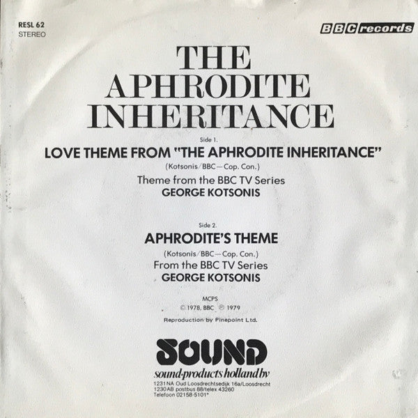 George Kotsonis : The Aphrodite Inheritance (De Erfenis Van Aphrodite) (7", Single)