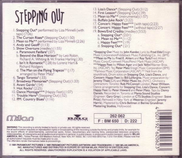 Liza Minnelli : Stepping Out (Music From The Original Soundtrack) (CD, Album)