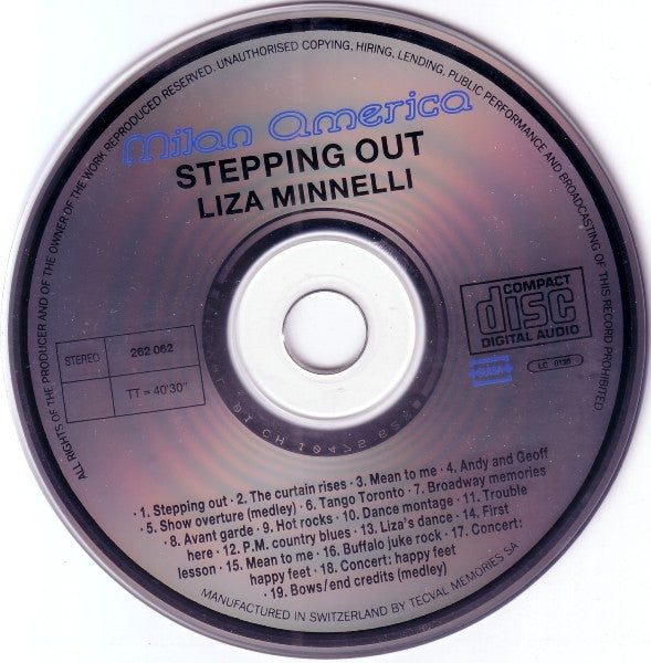 Liza Minnelli : Stepping Out (Music From The Original Soundtrack) (CD, Album)