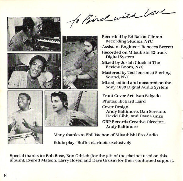 Eddie Daniels : To Bird With Love (CD, Album)