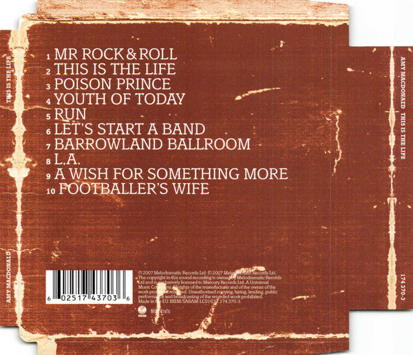 Amy Macdonald : This Is The Life (CD, Album, Sup)