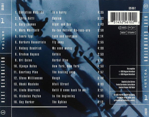 Various : Verve - Next Generation Volume 1 (CD, Comp)