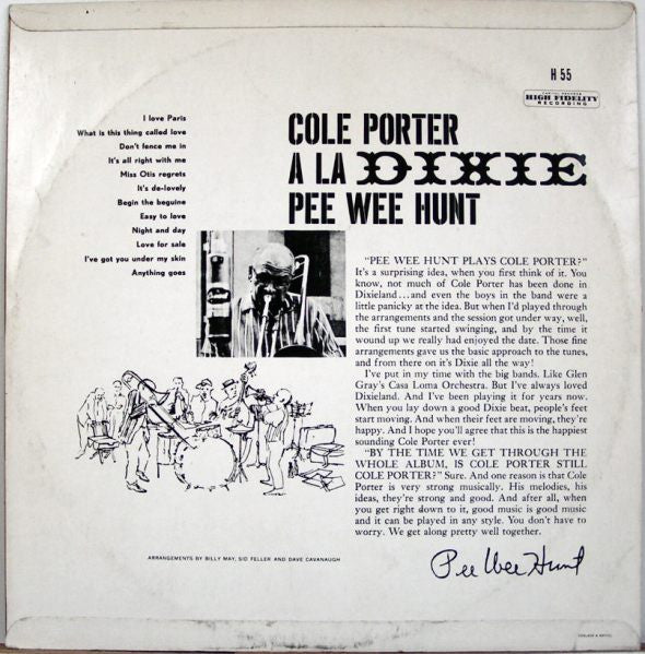 Pee Wee Hunt : Cole Porter Ala Dixie (LP, Album, Mono)