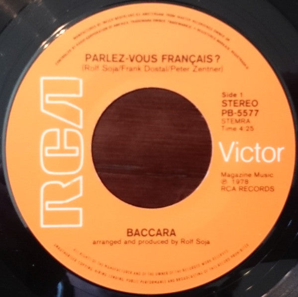 Baccara : Parlez-vous Français? (7", Single)