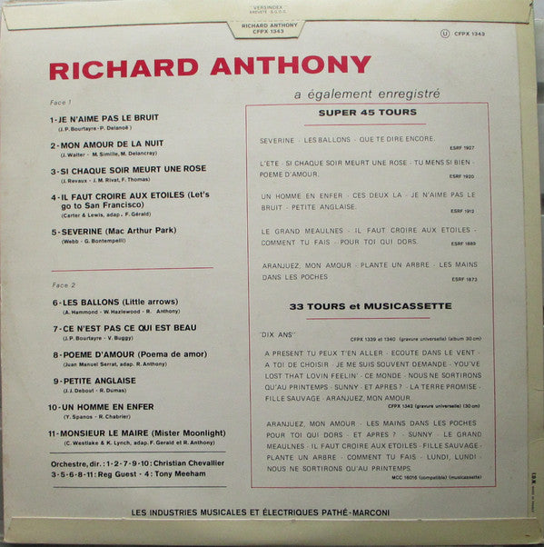 Richard Anthony (2) : Les Ballons (LP, Album)