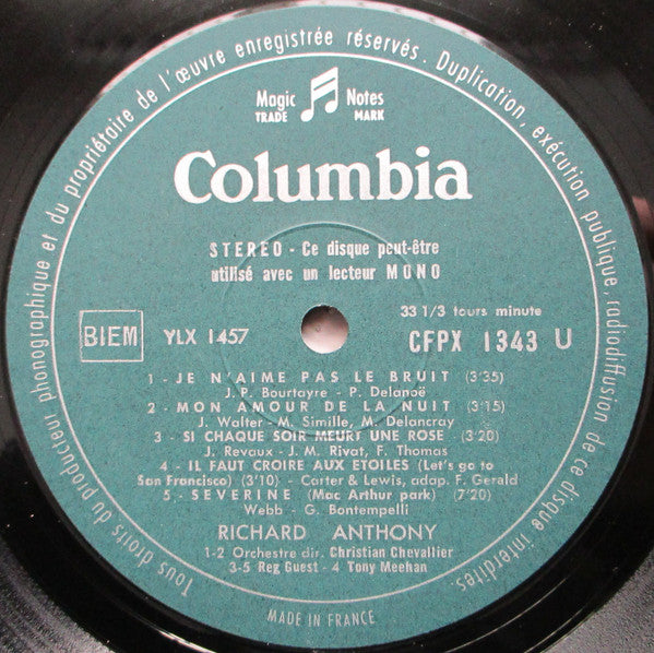 Richard Anthony (2) : Les Ballons (LP, Album)