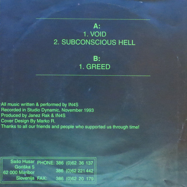 It's Not For Sale : IN4S (7", EP)