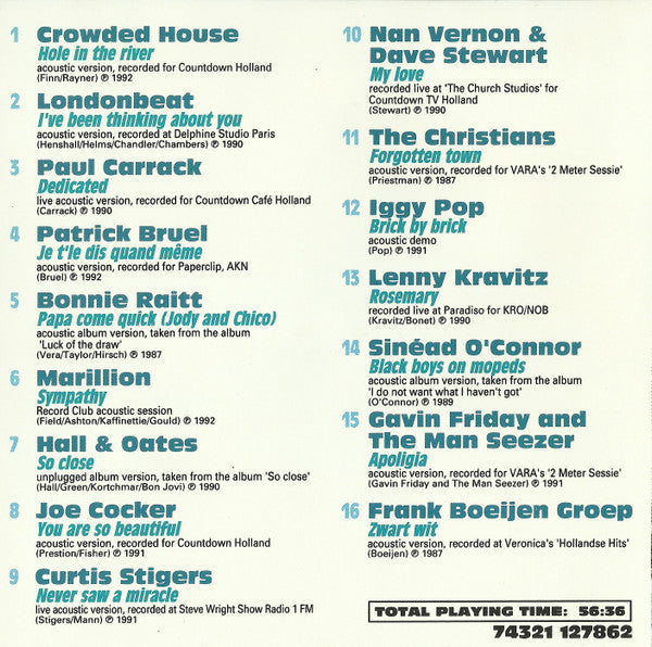 Various : Unplugged - The Best Acoustic Music (CD, Comp)