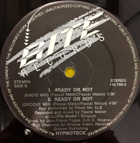 Hypnoteck : Ready Or Not (12", Single)