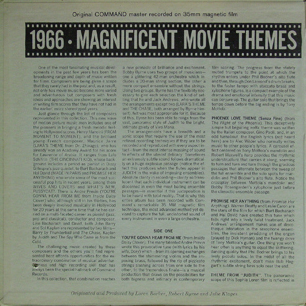 Bobby Byrne And His Orchestra : 1966 Magnificent Movie Themes (LP, Album, Gat)