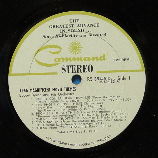 Bobby Byrne And His Orchestra : 1966 Magnificent Movie Themes (LP, Album, Gat)