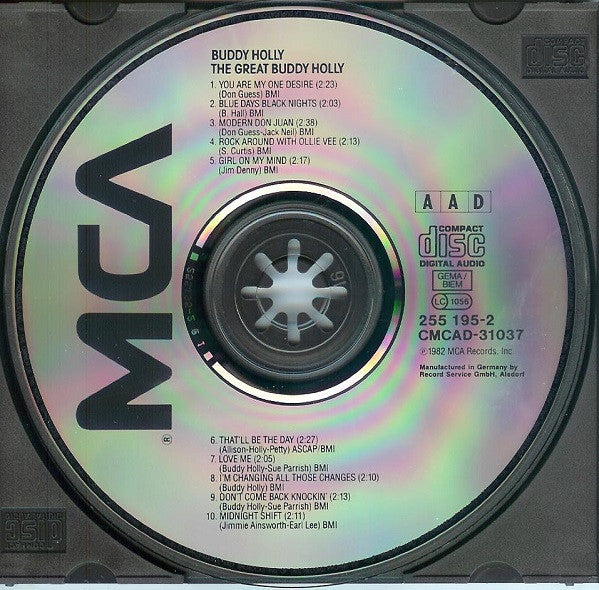 Buddy Holly : The Great Buddy Holly (CD, Album, RE)