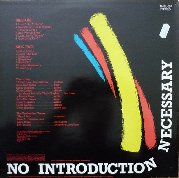 John Paul Jones / Jimmy Page / Albert Lee : No Introduction Necessary (LP, RE)
