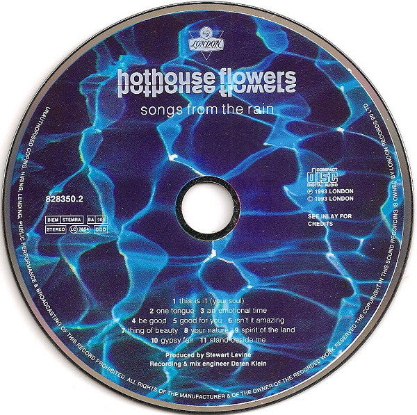 Hothouse Flowers : Songs From The Rain (CD, Album)