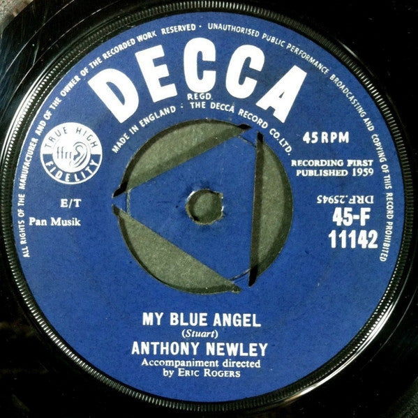Anthony Newley : Personality / My Blue Angel (7", Single, Tri)