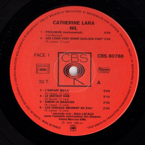 Catherine Lara : Nil (LP, Album)