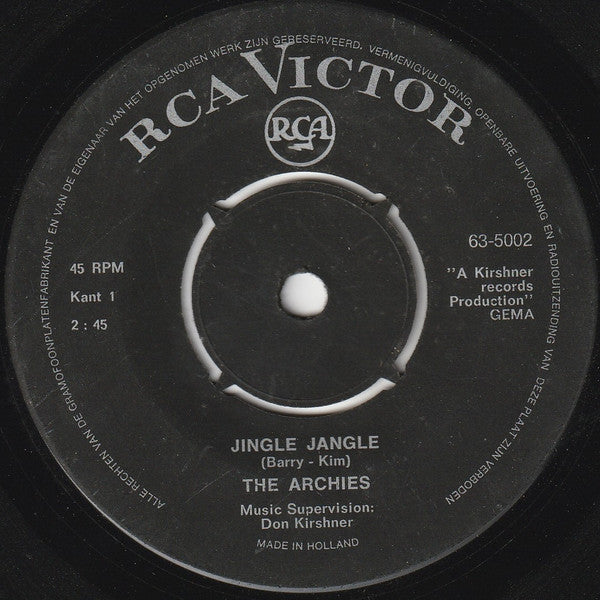 The Archies : Jingle Jangle (7", Single)