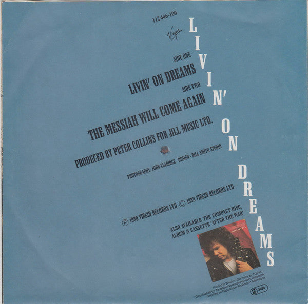 Gary Moore : Livin' On Dreams (7", Single, Promo)