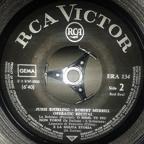Jussi Björling, Robert Merrill : Operatic Recital (7", EP)