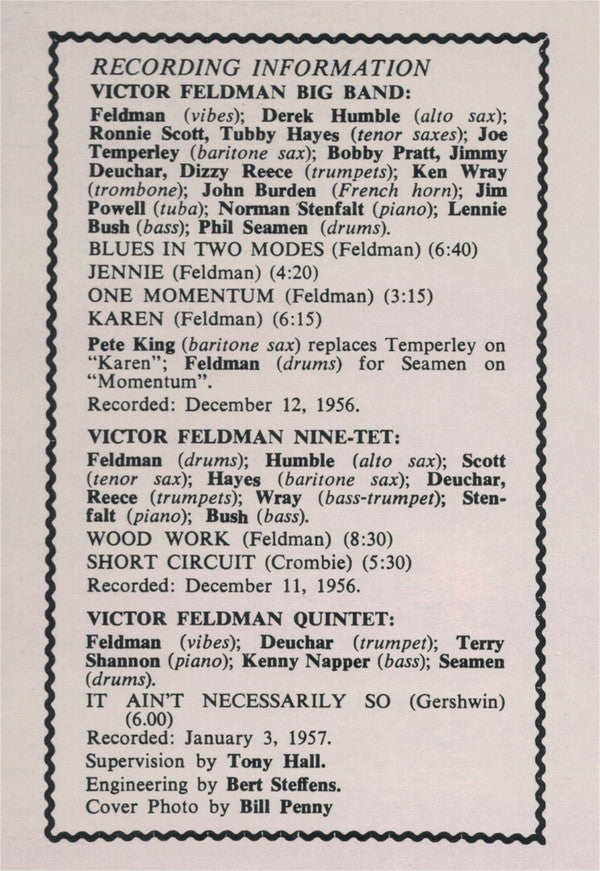 Victor Feldman : Victor Feldman In London Vol.2 Big Band (LP, Album, Mono)