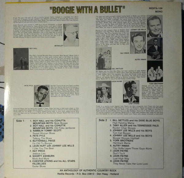 Various : Nashville Country Rock: Boogie With A Bullet (LP, Comp, Mono, Yel)