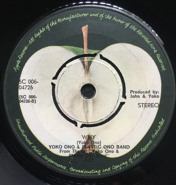 John Lennon & The Plastic Ono Band : Mother (7", Single, Pus)