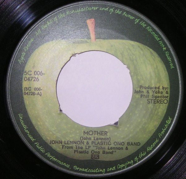 John Lennon & The Plastic Ono Band : Mother (7", Single, Pus)