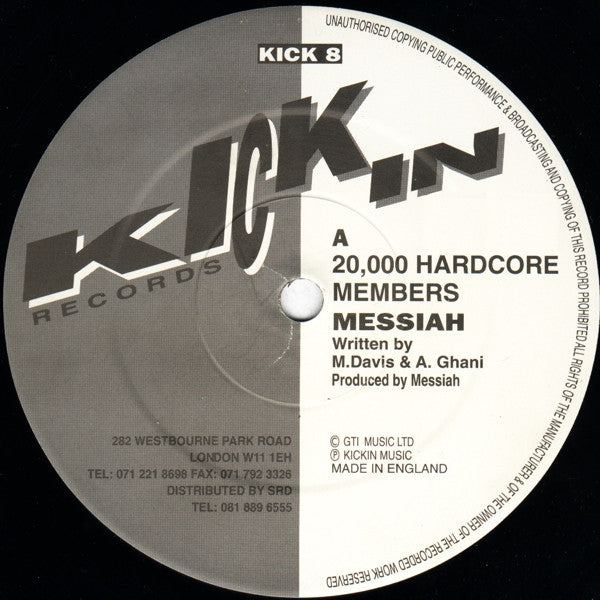 Messiah : 20,000 Hardcore Members (12")
